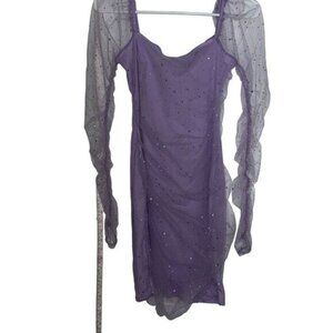 Juniors size Small Lilac Rhinestone Bodycon Dress  by Double Crazy